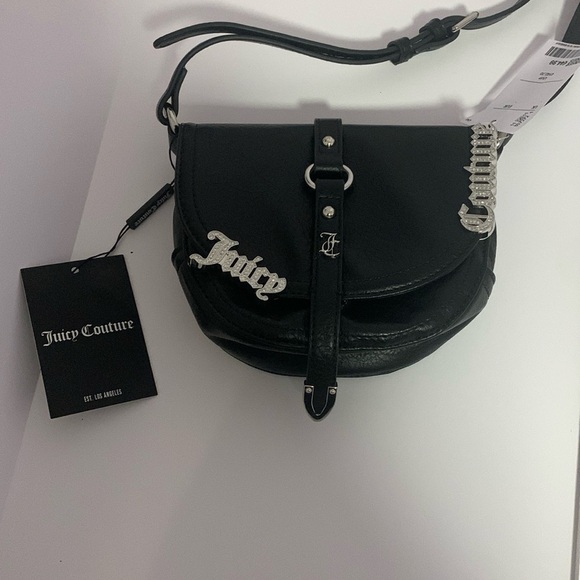 Juicy Couture Handbags - JUICY COUTURE LOTUS BLACK CROSSBODY NEW WITH TAGS ADJUSTABLE SHOULDER STRAPS